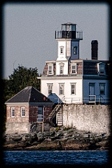 Rose Island Light Tower in Rhode Island -Gritty Look